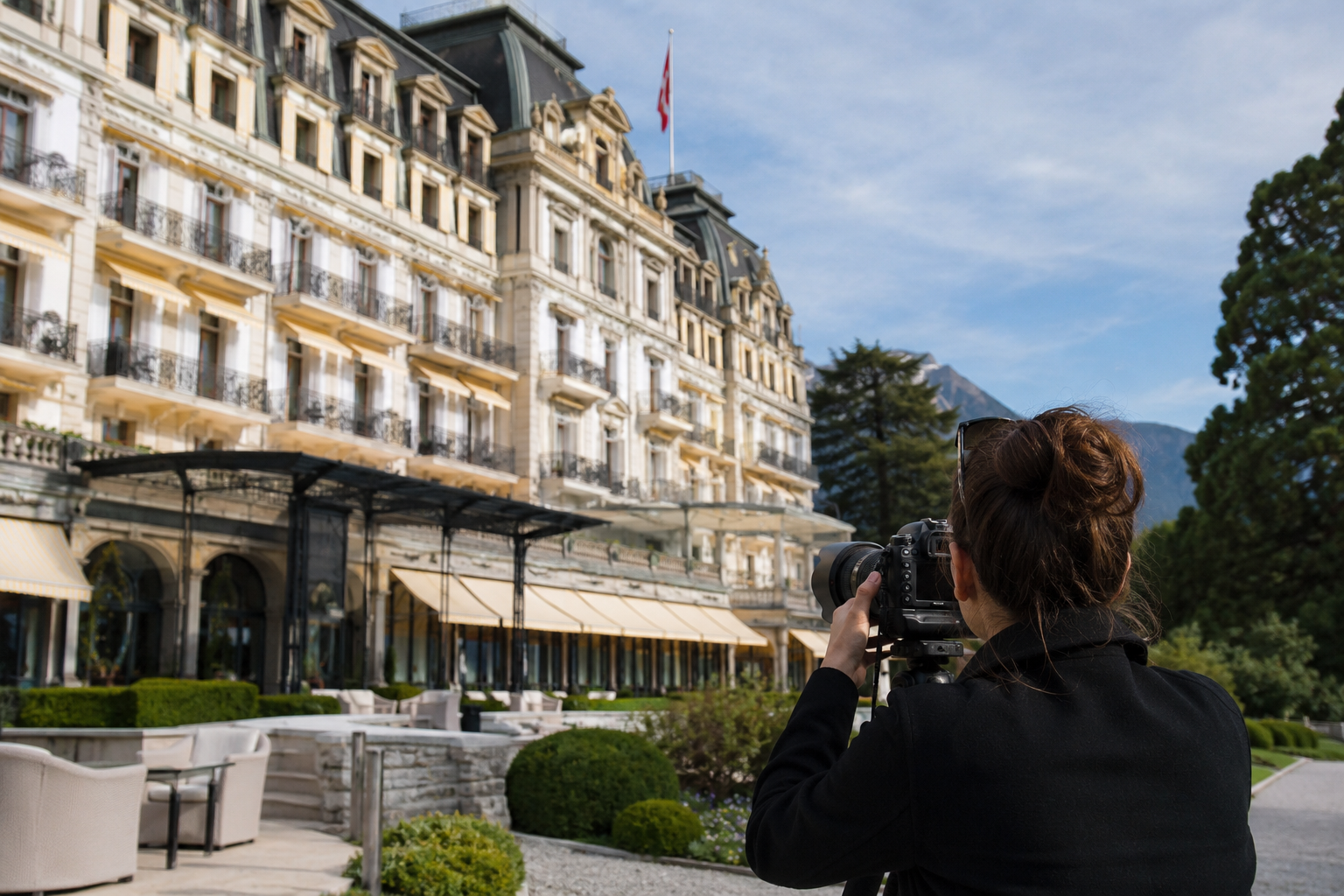 Hotel chic et ancien en Suisse